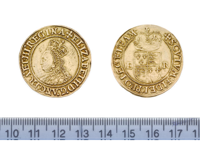 Elizabeth I, second issue (1558-1603), Half-Pond, 5.60g, bust 3c, neat crowned bust left, incuse dots on dress between plain straps, ELIZABETH D G ANG FRA ET HI REGINA,