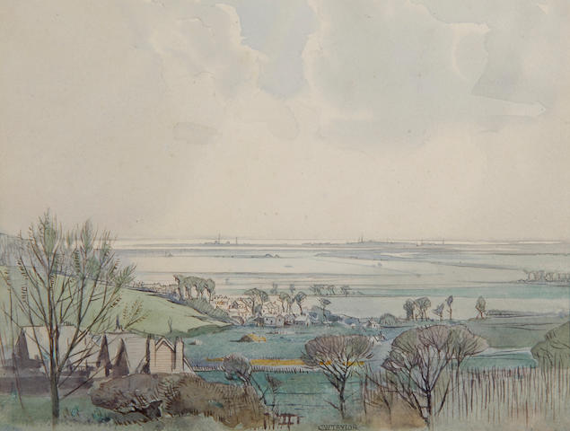 Charles W. Taylor (1878-1960) Looking over the marshes towards the River Alde