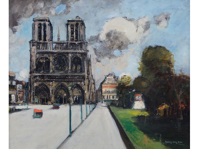 James Kay RSA RSW (1858-1942) Notre Dame de Paris