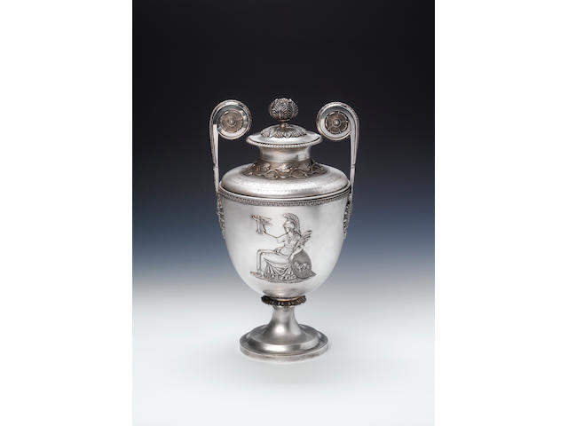 A George III silver Lloyd's Patriotic Fund two-handled cup and cover, by Digby Scott and Benjamin Smith, London 1806,