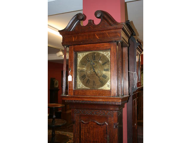 An oak and mahogany crossbanded long-case clock, John Smith, Chester, circa 1770,