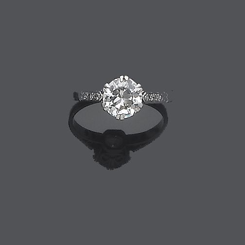 A diamond single-stone ring