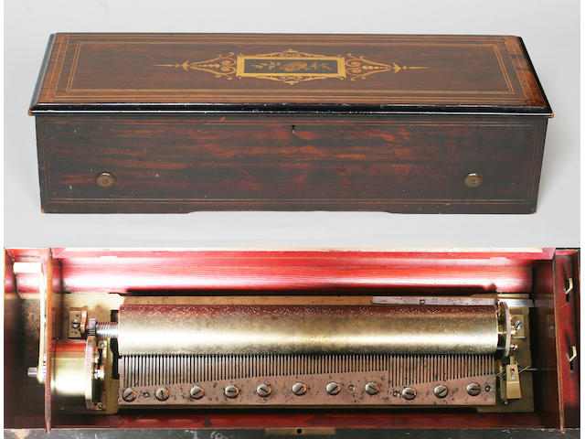 A B. A. Bremond piano forte musical box, circa 1868