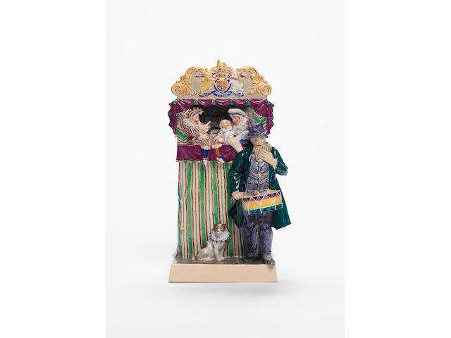 Charles Vyse 'Punch & Judy' a Pottery Figural Group, circa 1928
