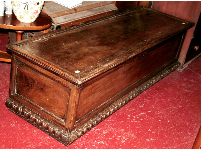 A large country walnut coffer