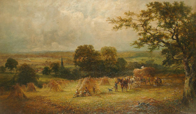John Clayton Adams (British, 1840-1906) 'Harvest Time'.
