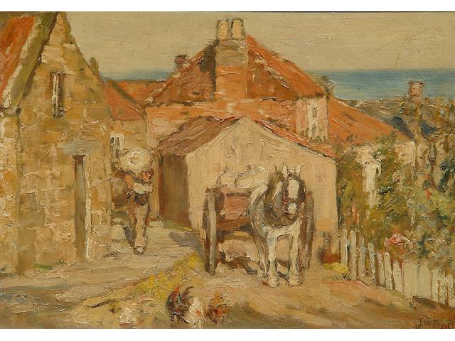 James W. Booth R.Cam.A. (1867-1953) Scalby, Scarborough, possibly Runswick Bay