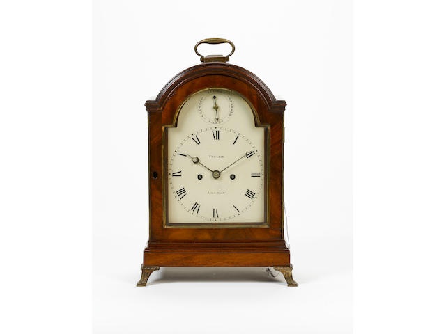 An early 19th century mahogany bracket clock Tupman, London