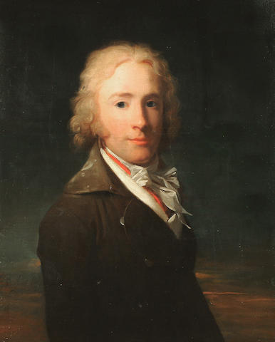 Henri Pierre Danloux (French, 1753-1809) Portrait of a young gentleman, bust length.