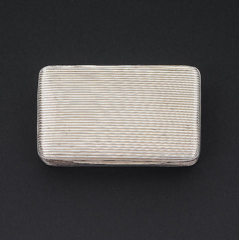 A George III silver rectangular snuff box, by William Parker & Benjamin Simpson, London 1799,