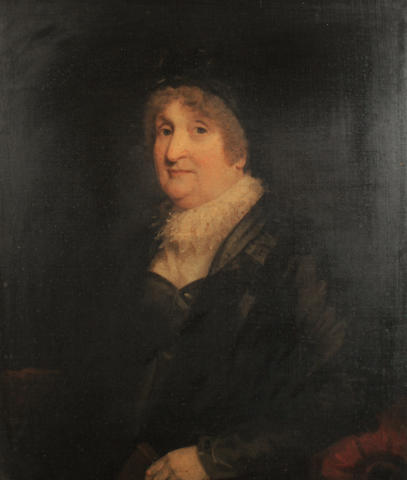 English School, 19th Century Portrait of Eleanor Mann wife of First Lord Lilford, half-length.