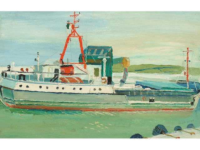 Fred Yates (British, b.1922) French Trawler.