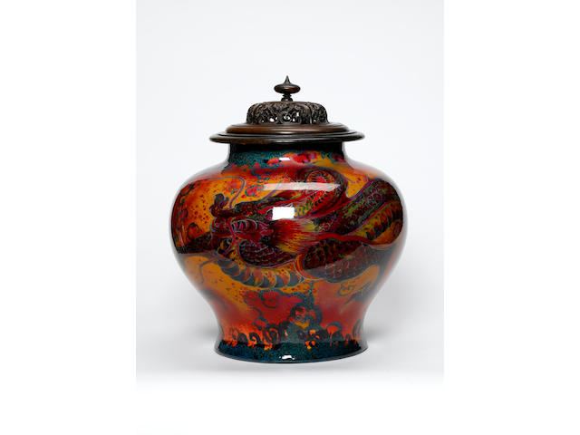 An Impressive Doulton Sung Exhibition Quality Vase by C.J Noke circa 1920