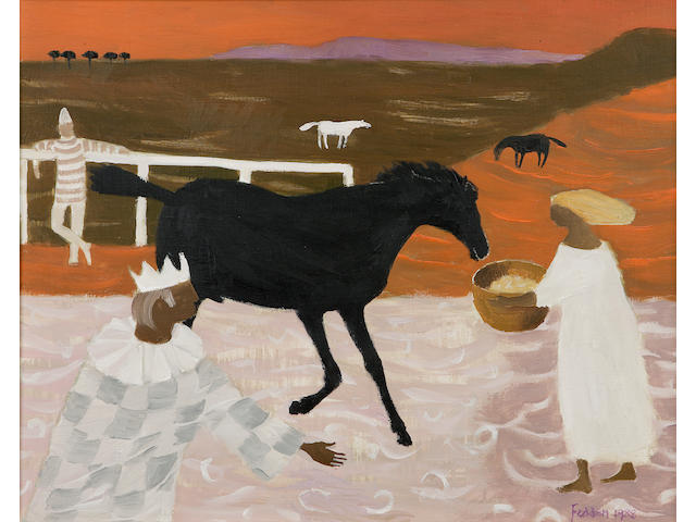 Mary Fedden OBE RA PPRWA (1915-) 'The Black Horse'
