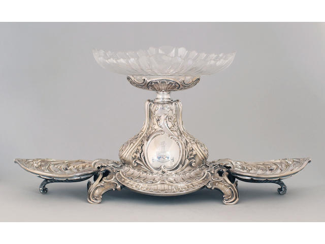 A late Victorian table centre-piece By Elkington and Co, Birmingham, 1897,