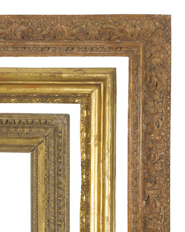 A Louis XIV carved and gilded frame