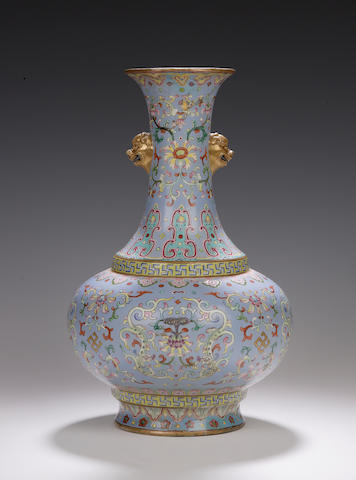 A famille rose vase Chinese 19th century