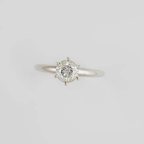 A diamond solitaire ring