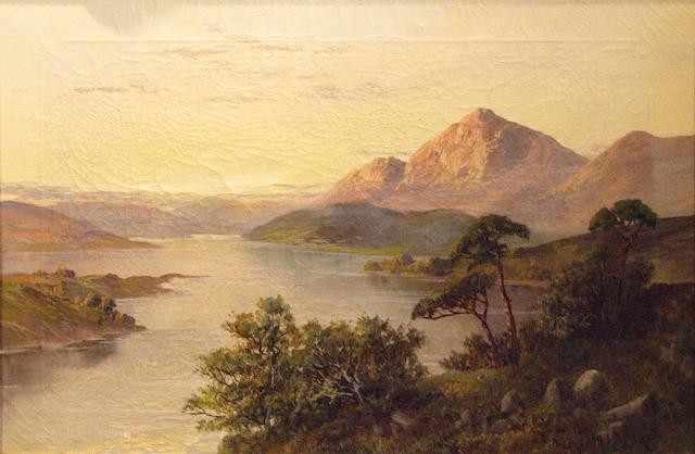 F E Jamieson (fl.1920-1950) 'Near Ardlen, Loch Lomond', together with another similar of Loch Gorl, a pair (2)