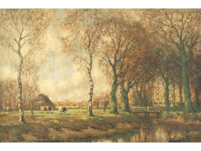 Willem Hendriks Cattle by River,