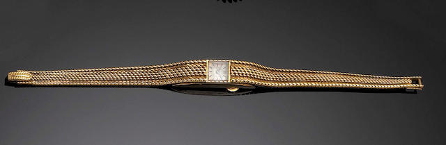 A lady's 18ct gold wrist watch, by Cartier