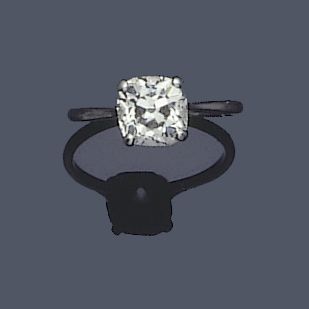 A diamond single-stone ring