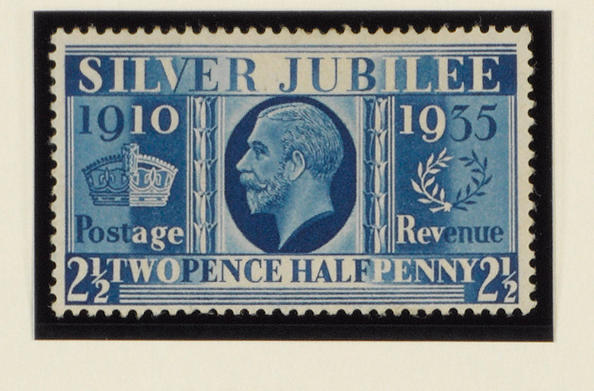 1935 Silver Jubilee: 2&#189;d. Prussian blue (S.G.456a), fine lightly mounted o.g. (Offered with the original 1965 dealer's invoice for &#163;80.)