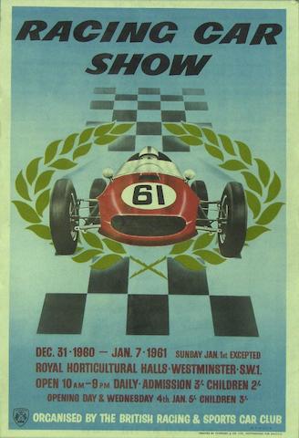 A rare Racing Car Show (BRSCC) handbill, 1960/61,