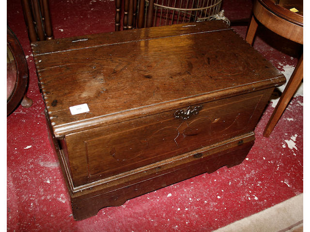 A small 18th Century oak chest