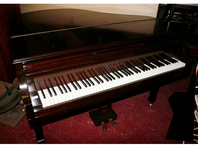 20th Century mahogany baby grand piano