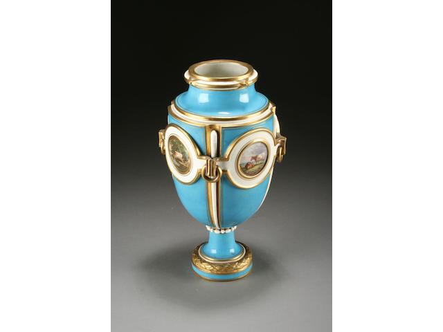 An English porcelain vase, circa 1870-90