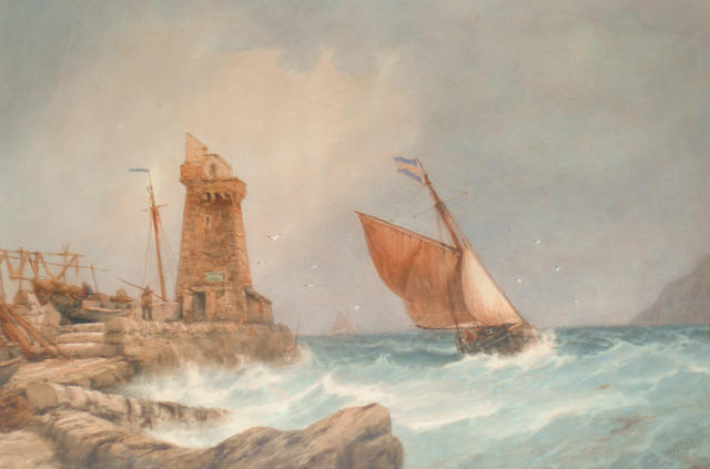 Richard Henry Nibbs (British, 1816-1893) The pier