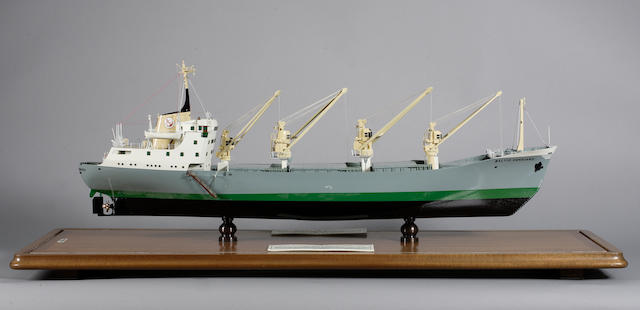 A builder's model of the container ship 'Baltic Vanguard' 1966 46x14.5x19.3in(117x37x49cm)