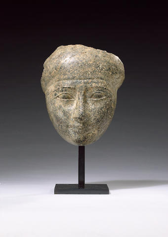 An Egyptian granite head (3rd Intermediate period)