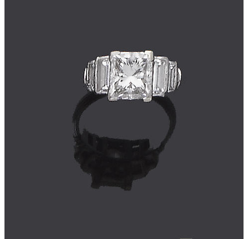 A princess-cut diamond single-stone ring, by Theo Fennell (see illustration)