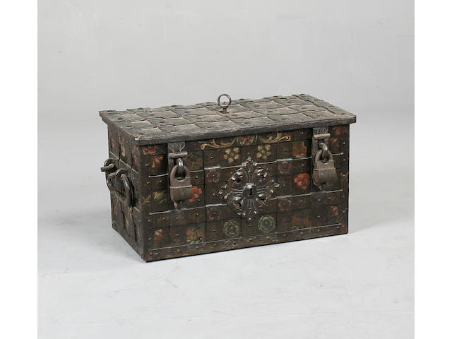 A 16th Century painted Armada chest