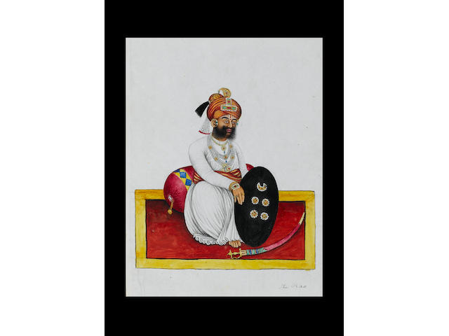 An album of forty-two watercolours depicting figures in costume Kutch, circa 1850