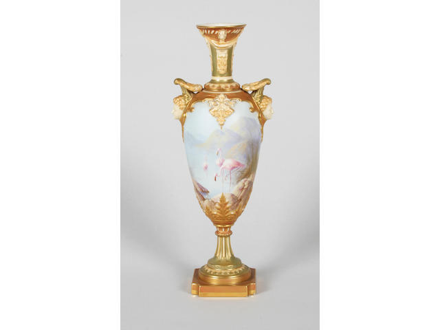 A Royal Worcester vase by Walter Powell