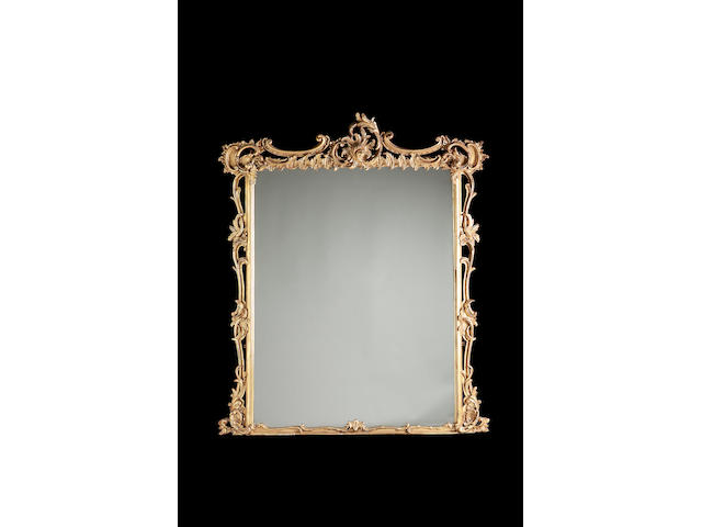A 19th century giltwood overmantle mirrormade by Charles Nosotti