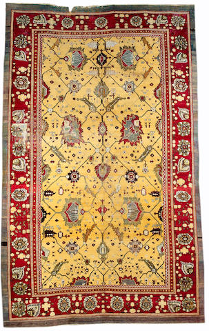 An Amritsar carpet North India, 16 ft 3 in x 10 ft (494 x 305 cm) some wear and damage