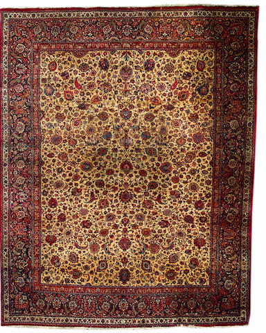 A Mashad carpet North East Persia, 12 ft 7 in x 10 ft 3 in (387 x 312 cm)