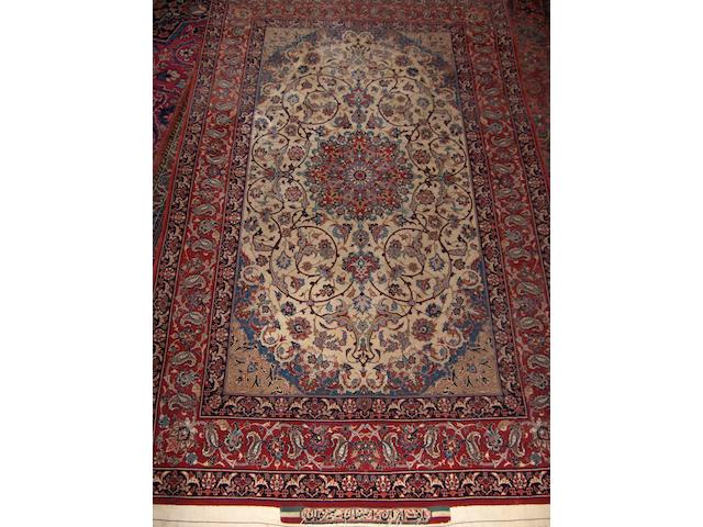 An Isfahan rug Central Persia, 170cm x 104cm signed