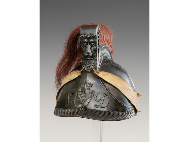 A Fine And Extremely Rare Light Dragoon Officer&#8217;s Helmet Of The Irish Volunteer Army C.1779-1783.