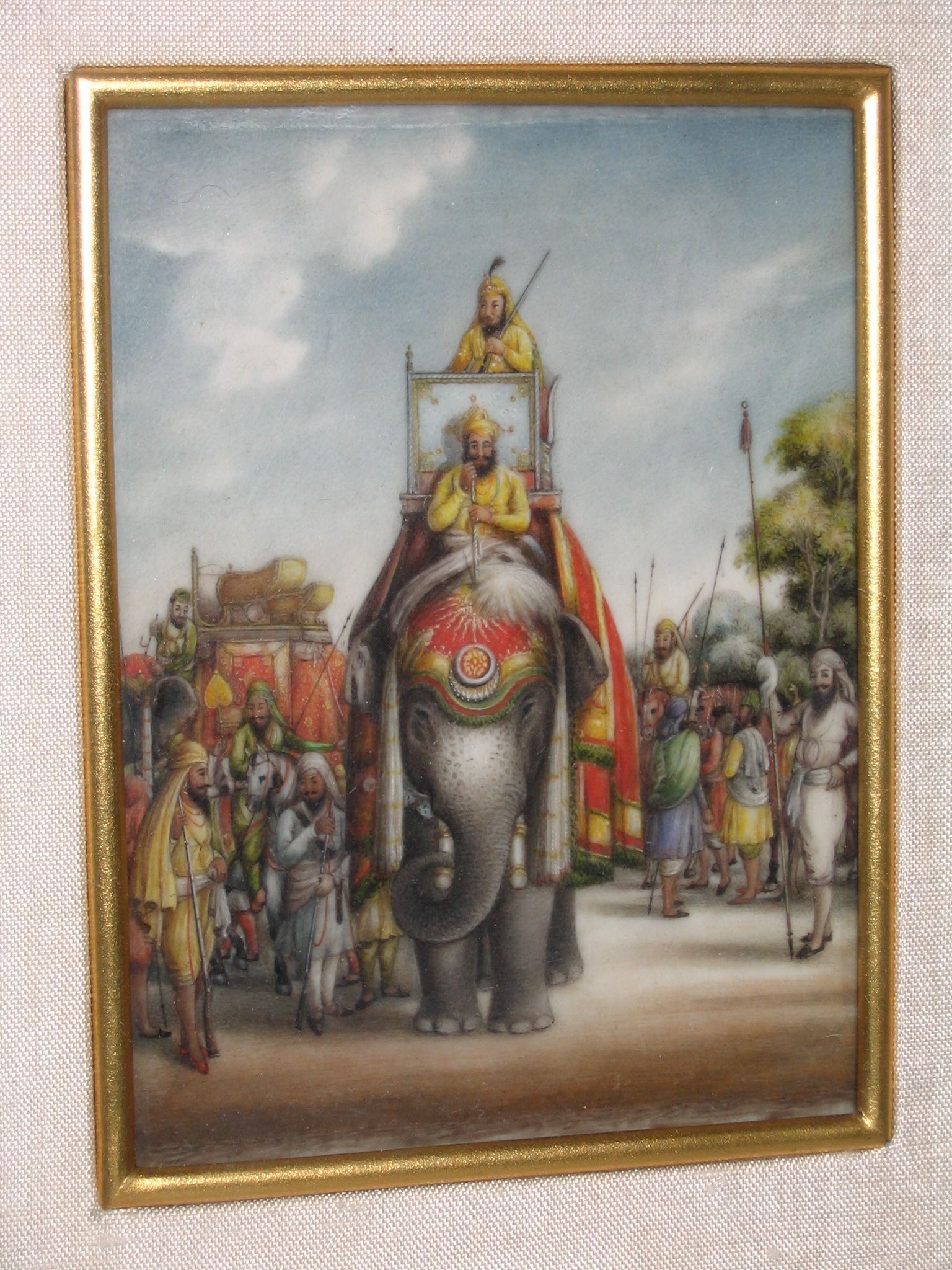 An Indian rectangular miniature on ivory