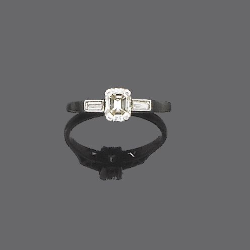 A diamond single-stone ring