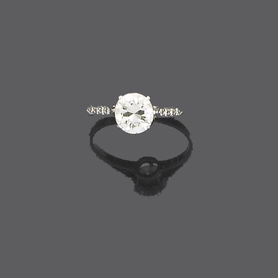 A diamond single-stone ring