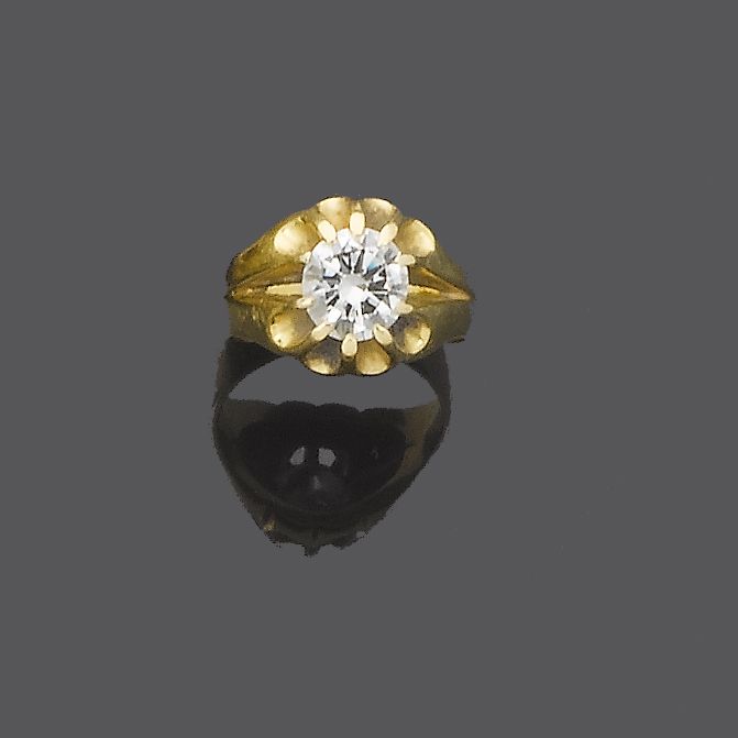 A diamond single-stone ring