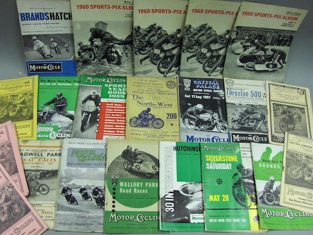 A selection of race programmes,