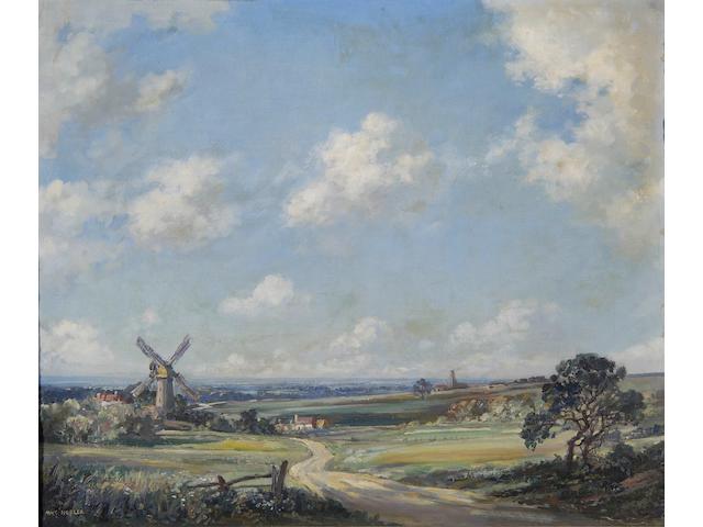 Max Hofler (British, 1892-1963) East Anglian landscape