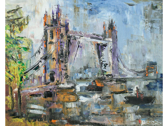 James Lawrence Isherwood (British, 1917-1988) "Tower Bridge, London",